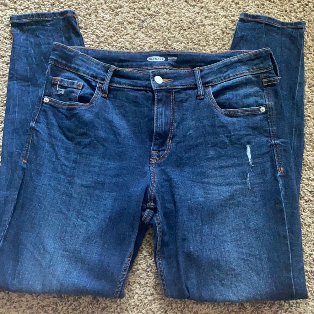 Old Navy Rockstar Super Skinny Distressed Sz 12